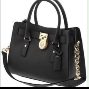 MWOT. Michael Kors Silver and Black Handbag